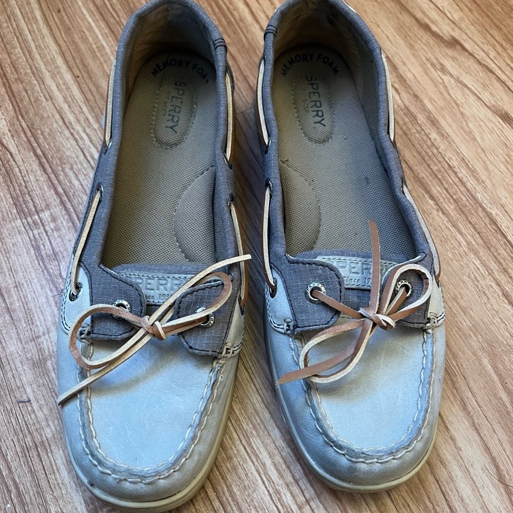 Sperry Gray Boat Shoes Flats
